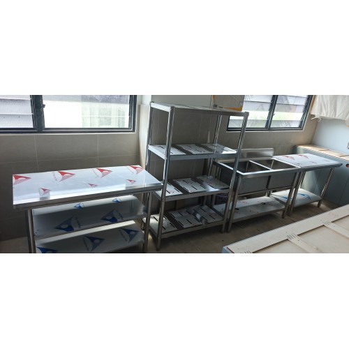 Stainless Steel Sink, Table and Drying Rack for Church Kitchen Stainless Steel Sink, Table and Drying Rack for Church Kitchen